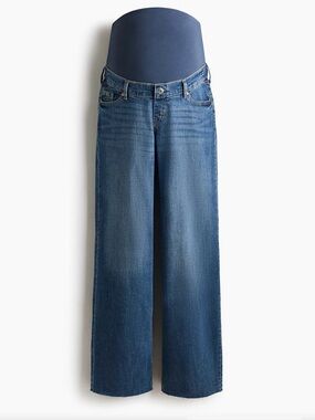 H&M Mama Maternity Wide Leg Jeans Blue Size Small